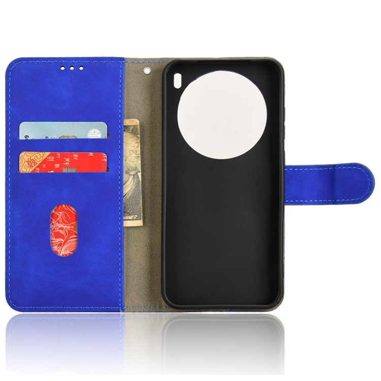 For vivo X200 5G Leather Case Skin-Feel Anti-Drop Wallet Flip Phone Cover - Blue