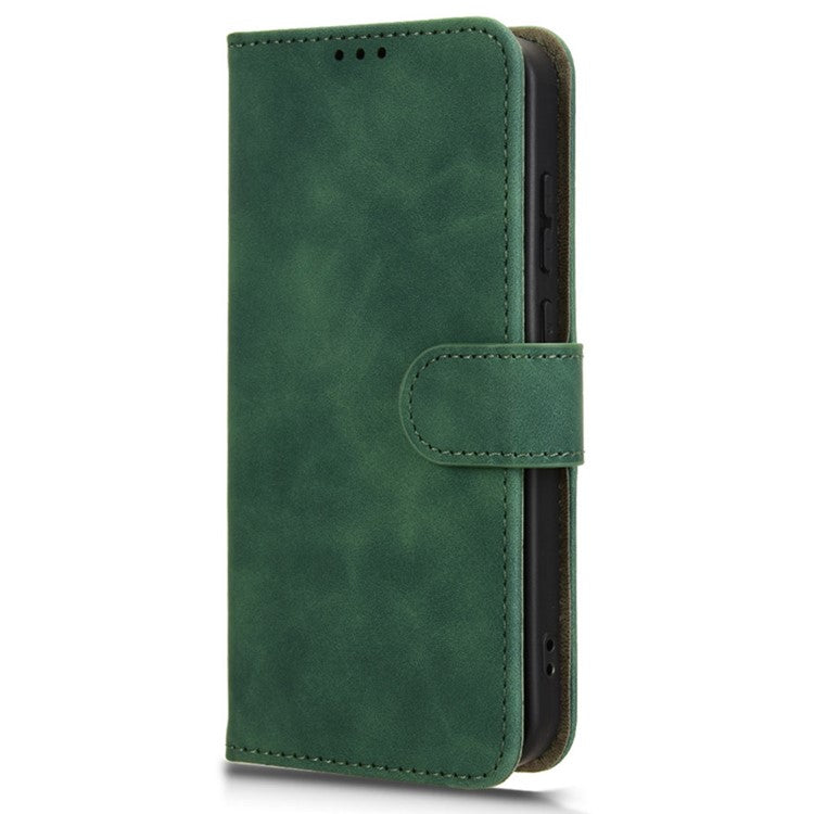 For vivo X200 5G Leather Case Skin-Feel Anti-Drop Wallet Flip Phone Cover - Green