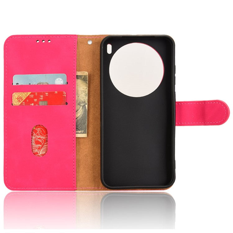 For vivo X200 5G Leather Case Skin-Feel Anti-Drop Wallet Flip Phone Cover - Rose