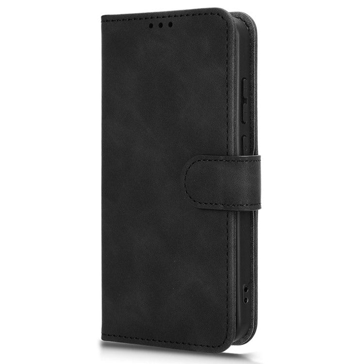 For vivo X200 Pro mini 5G Leather Case Skin-Feel Anti-Drop Wallet Flip Phone Cover - Black