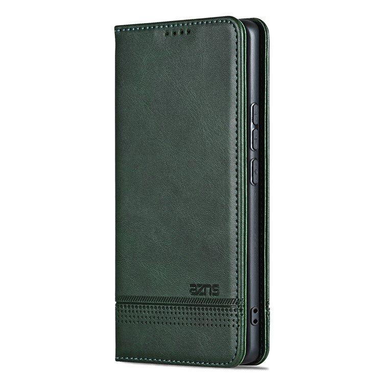 AZNS For vivo X200 Pro 5G Case Cowhide Texture PU Leather Wallet Phone Cover - Green