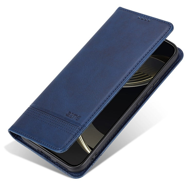 AZNS For vivo X200 Pro 5G Case Cowhide Texture PU Leather Wallet Phone Cover - Blue