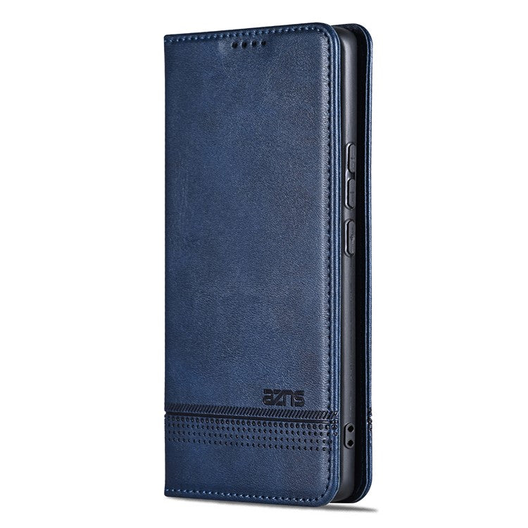 AZNS For vivo X200 Pro 5G Case Cowhide Texture PU Leather Wallet Phone Cover - Blue