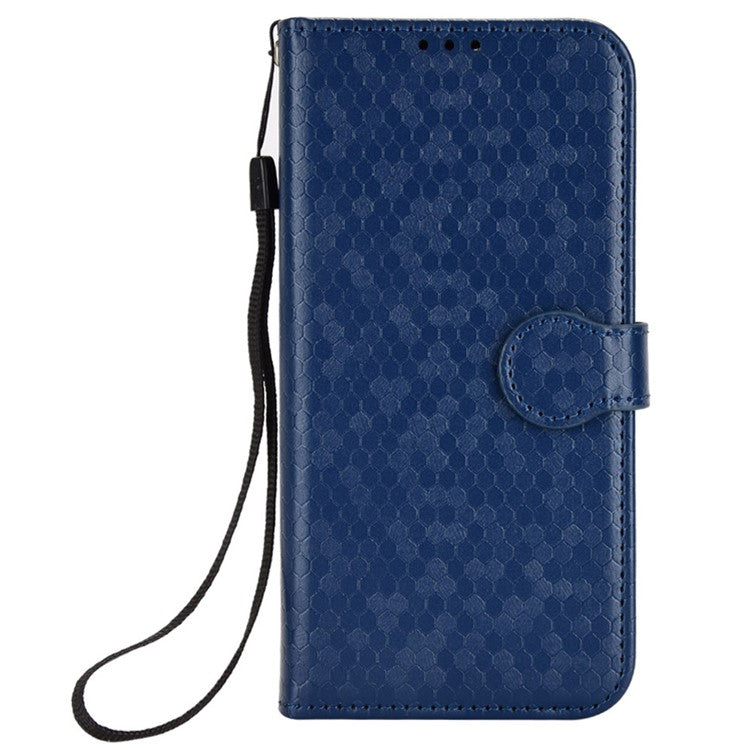 For vivo X200 5G Wallet Case Dot Pattern Imprint PU Leather Phone Cover - Dark Blue