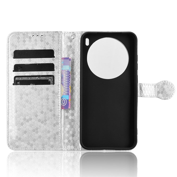 For vivo X200 5G Wallet Case Dot Pattern Imprint PU Leather Phone Cover - Silver