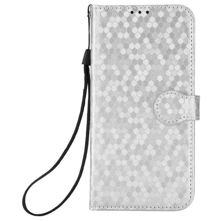 For vivo X200 5G Wallet Case Dot Pattern Imprint PU Leather Phone Cover - Silver