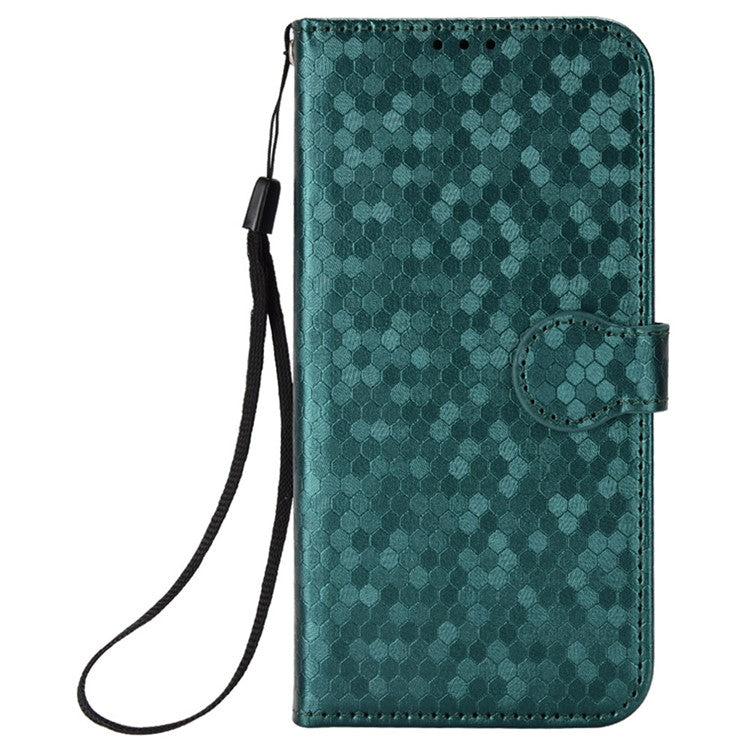 For vivo X200 5G Wallet Case Dot Pattern Imprint PU Leather Phone Cover - Green