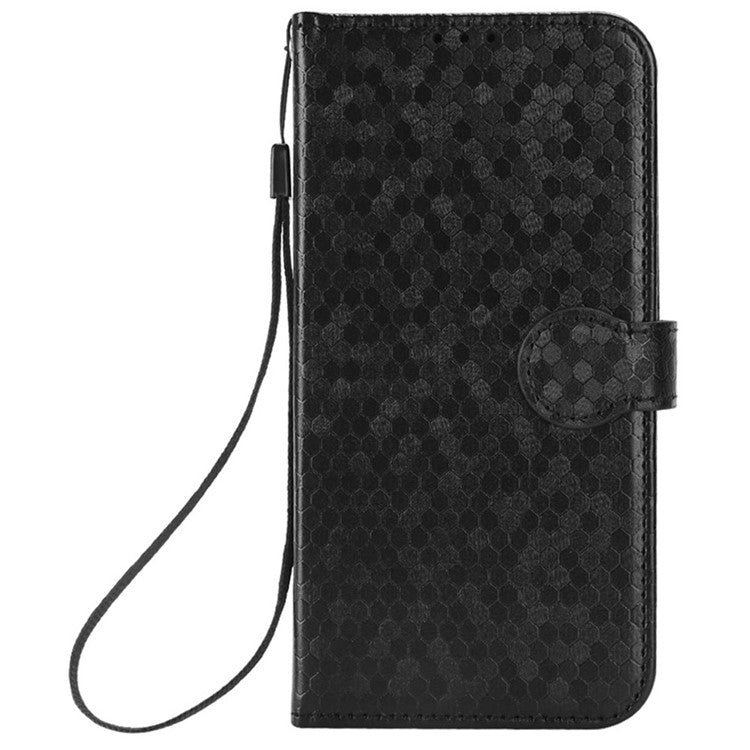 For vivo X200 5G Wallet Case Dot Pattern Imprint PU Leather Phone Cover - Black