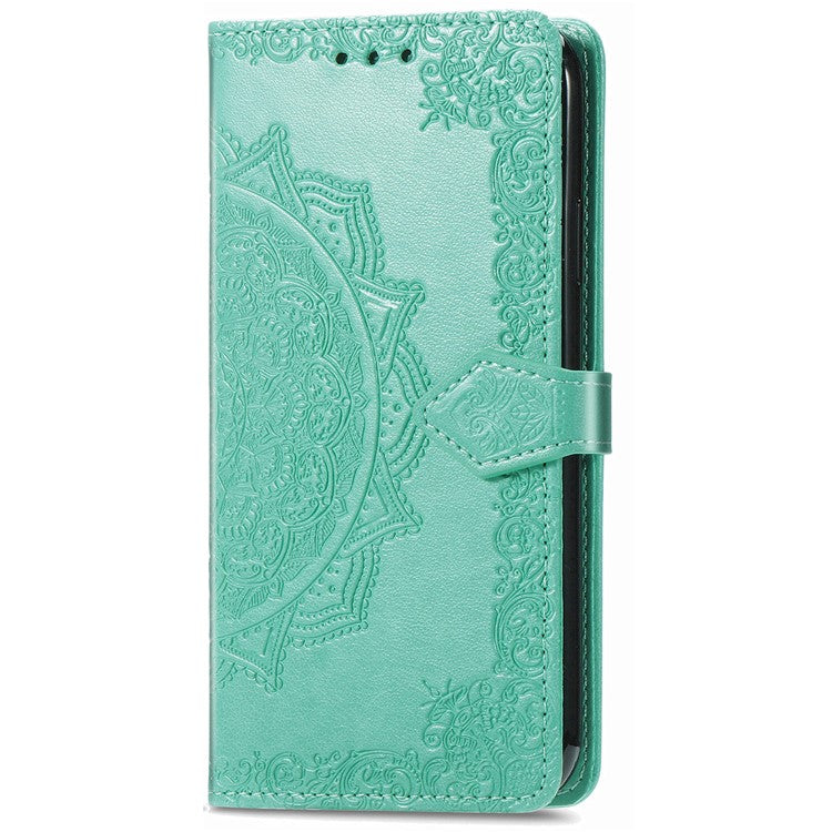 For vivo T3 Ultra 5G Wallet Case Mandala Flower Leather Phone Cover Stand View - Green