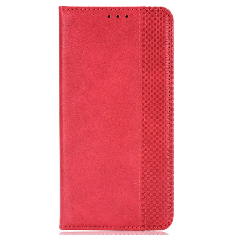 For vivo X200 Pro 5G Leather Case Wallet Stand Retro Texture Phone Cover - Red