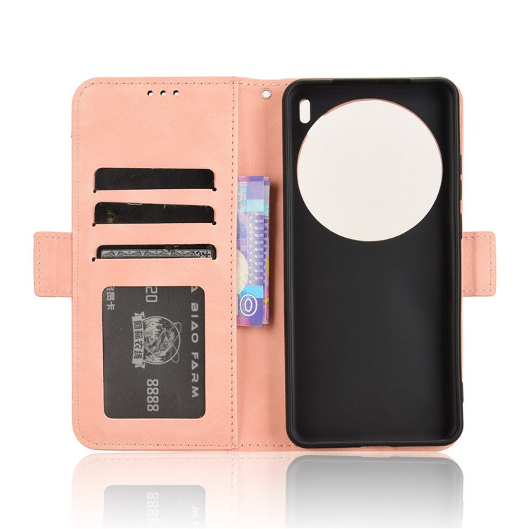 For vivo X200 Pro 5G Leather Case Phone Wallet Cover with Multiple Card Slots - Pink