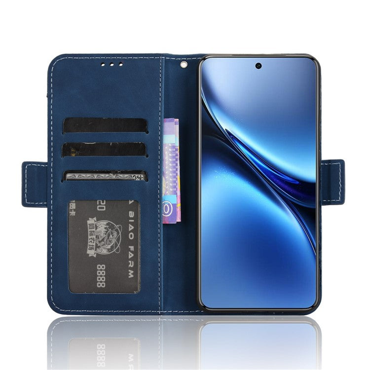 For vivo X200 Pro 5G Leather Case Phone Wallet Cover with Multiple Card Slots - Blue