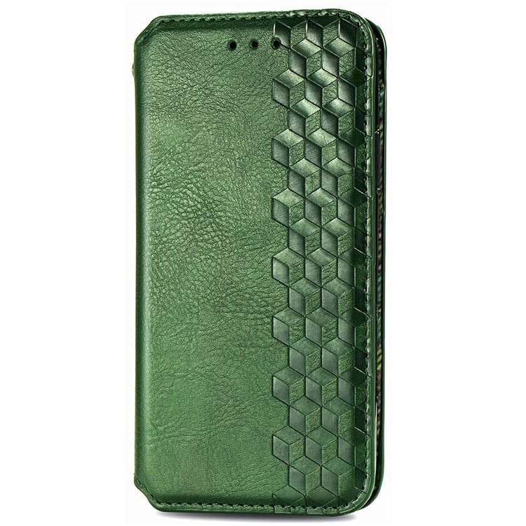 For vivo Y37 Pro 5G Case Rhombus Imprint PU Leather Wallet Phone Cover - Green