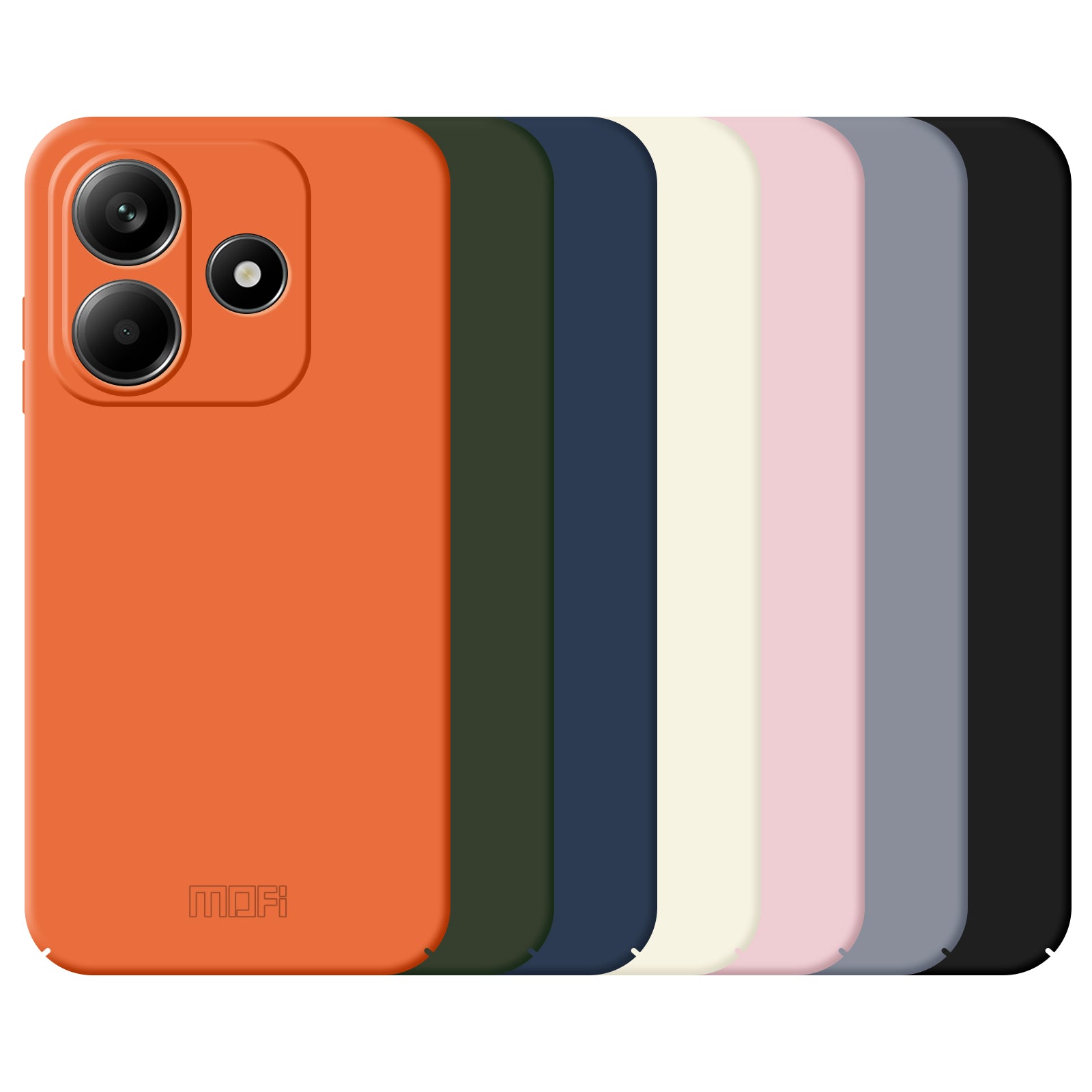 For Xiaomi Redmi Note 14 5G MOFI JK Qin Series Skin-Touch Matte Phone Case Acrylic+TPU Shockproof Cover - Orange