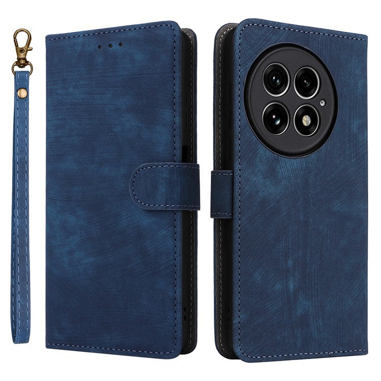 For OnePlus 13 Wallet Phone Case RFID Blocking PU Leather Flip Cover Stand View - Blue