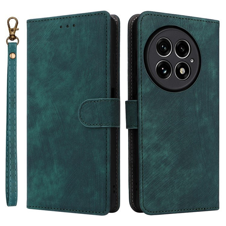 For OnePlus 13 Wallet Phone Case RFID Blocking PU Leather Flip Cover Stand View - Green