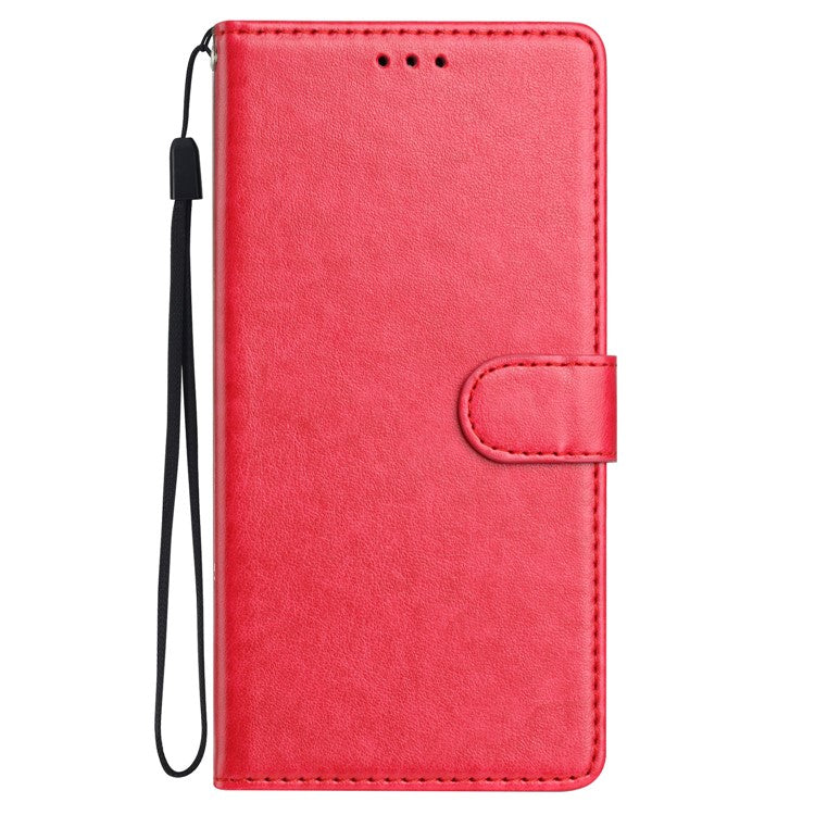 For Google Pixel 9a Leather Case Wallet Stand Phone Cover with Handy Strap - Rose