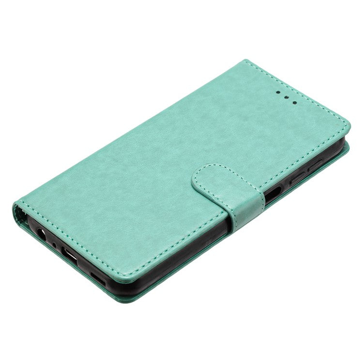 For Google Pixel 9a Leather Case Wallet Stand Phone Cover with Handy Strap - Green