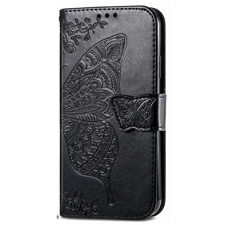 For Xiaomi Redmi Note 14 5G Case PU Leather Wallet Phone Cover Butterfly Pattern - Black