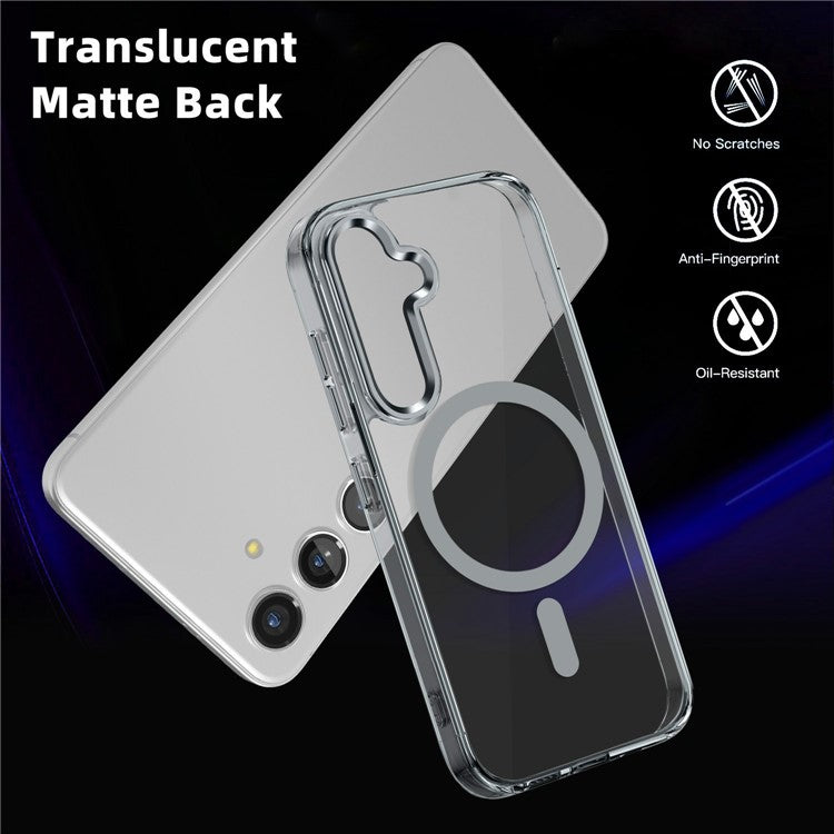 For Samsung Galaxy S24 FE Case Compatible with MagSafe TPU+PC Transparent Phone Cover - Transparent