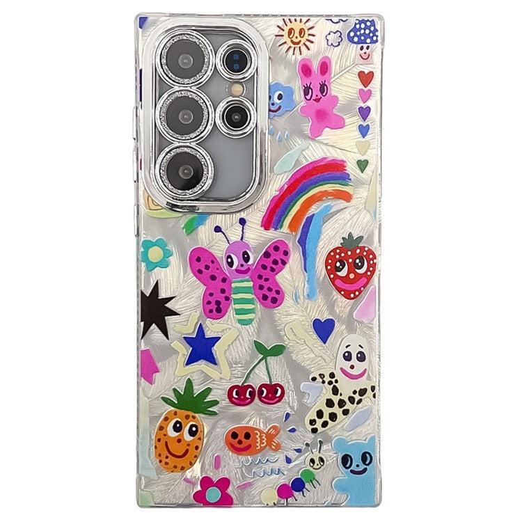 For Samsung Galaxy S25 Ultra Case IMD Cartoon PC+TPU Protective Mobile Cover with Glass Lens Film - MK2