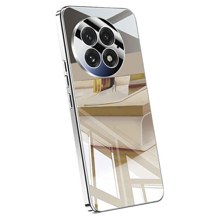 For OnePlus 13 Case Electroplating PC Phone Back Cover with Camera Lens Protector - Silver