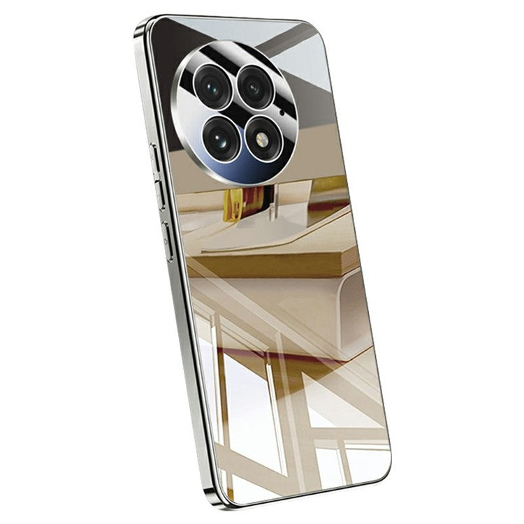 For OnePlus 13 Case Electroplating PC Phone Back Cover with Camera Lens Protector - Titanium