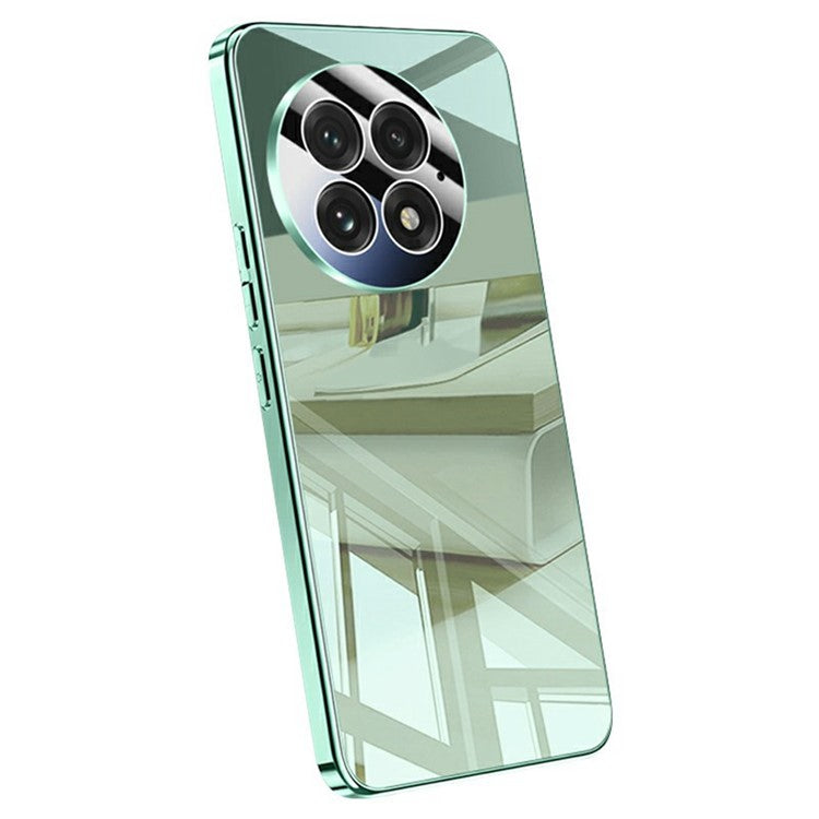 For OnePlus 13 Case Electroplating PC Phone Back Cover with Camera Lens Protector - Cyan