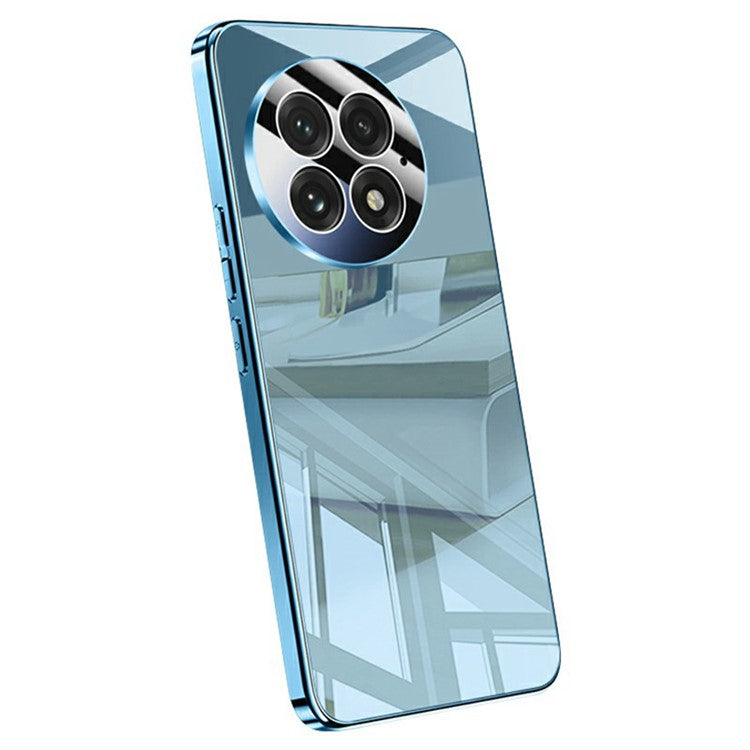 For OnePlus 13 Case Electroplating PC Phone Back Cover with Camera Lens Protector - Blue