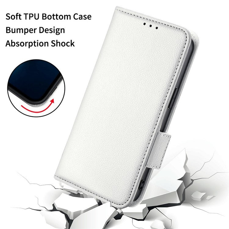 For vivo V40e 5G / iQOO Z9s 5G Case Litchi Texture PU Leather Wallet Flip Phone Cover - White