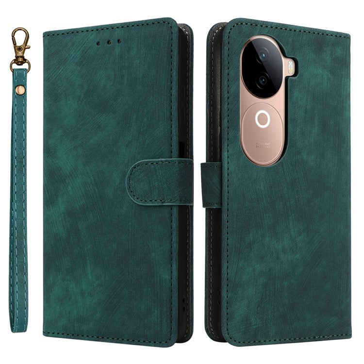 For vivo V40e 5G / iQOO Z9s 5G Wallet Phone Case RFID Blocking PU Leather Flip Cover Stand View - Green