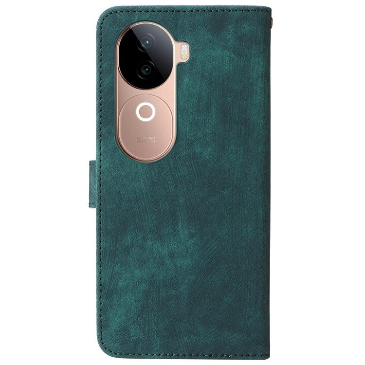 For vivo V40e 5G / iQOO Z9s 5G Wallet Phone Case RFID Blocking PU Leather Flip Cover Stand View - Green