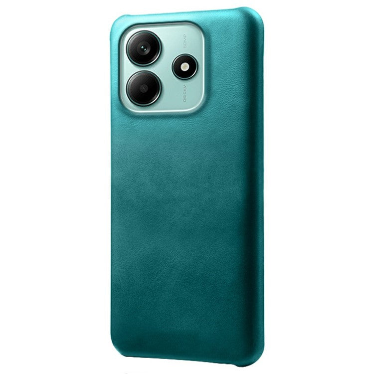 For Xiaomi Redmi Note 14 5G Case Calf Texture PU Leather Hard PC Protective Phone Cover - Green