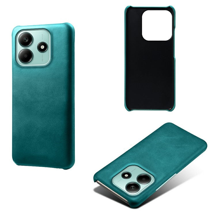 For Xiaomi Redmi Note 14 5G Case Calf Texture PU Leather Hard PC Protective Phone Cover - Green