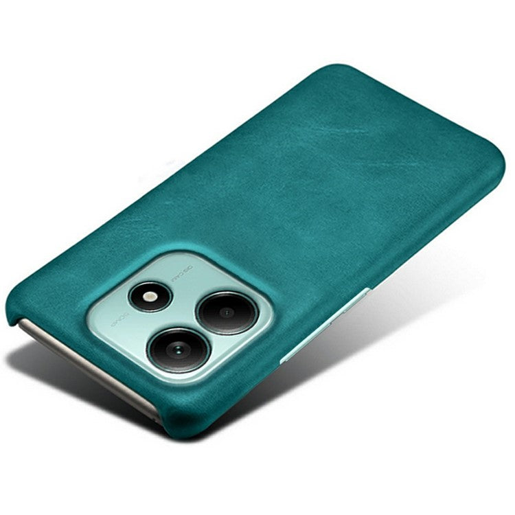 For Xiaomi Redmi Note 14 5G Case Calf Texture PU Leather Hard PC Protective Phone Cover - Green