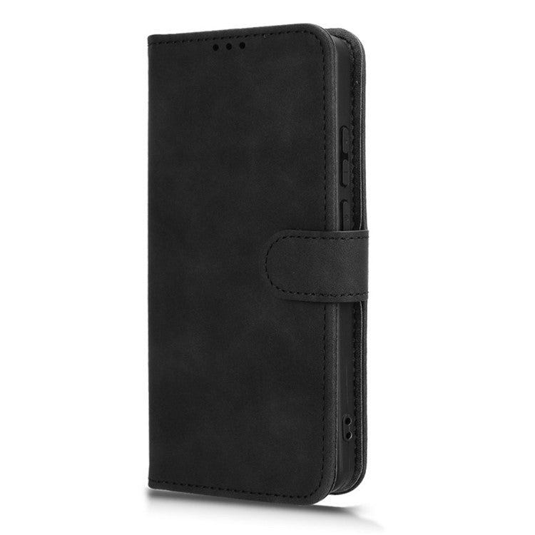 For vivo X200 Pro 5G Leather Case Skin-Feel Anti-Drop Wallet Flip Phone Cover - Black