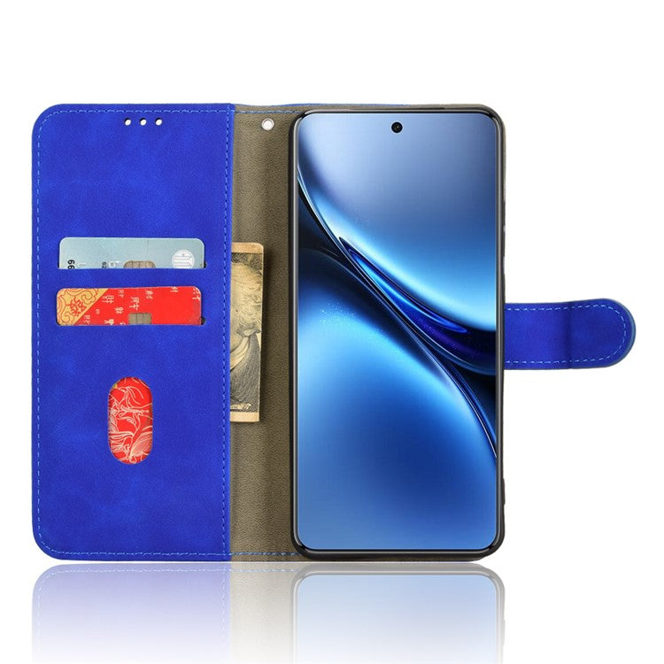 For vivo X200 Pro 5G Leather Case Skin-Feel Anti-Drop Wallet Flip Phone Cover - Blue