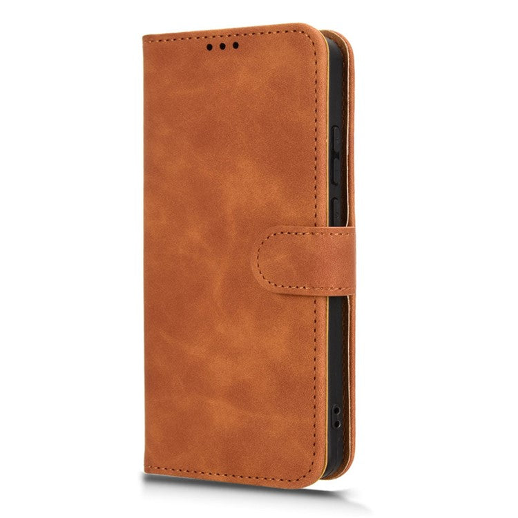 For vivo X200 Pro 5G Leather Case Skin-Feel Anti-Drop Wallet Flip Phone Cover - Brown