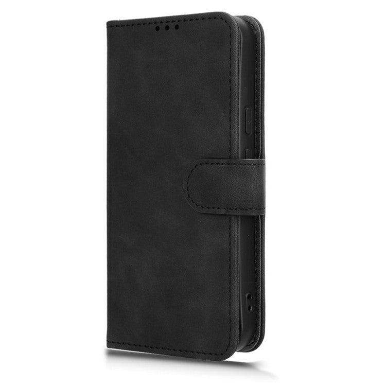 For Google Pixel 9a Leather Case Skin-Feel Anti-Drop Wallet Flip Phone Cover - Black