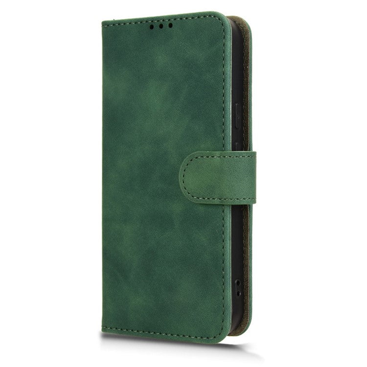 For Google Pixel 9a Leather Case Skin-Feel Anti-Drop Wallet Flip Phone Cover - Green