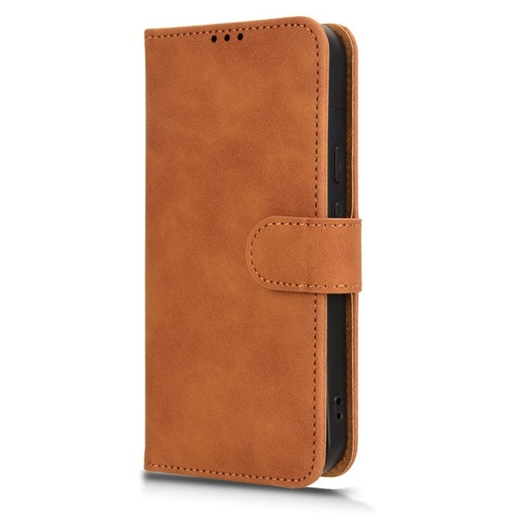 For Google Pixel 9a Leather Case Skin-Feel Anti-Drop Wallet Flip Phone Cover - Brown