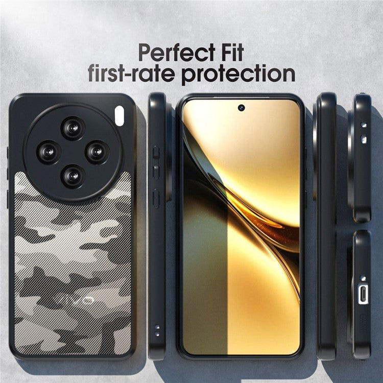 IBMRS For vivo X200 5G Case TPU + PC Heavy Duty Shockproof Phone Cover Camera Protection - Transparent Black