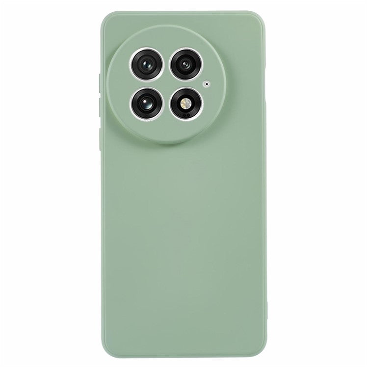 For OnePlus 13 Case TPU Back Soft Anti-Scratch Fiber Lining Phone Cover - Light Green