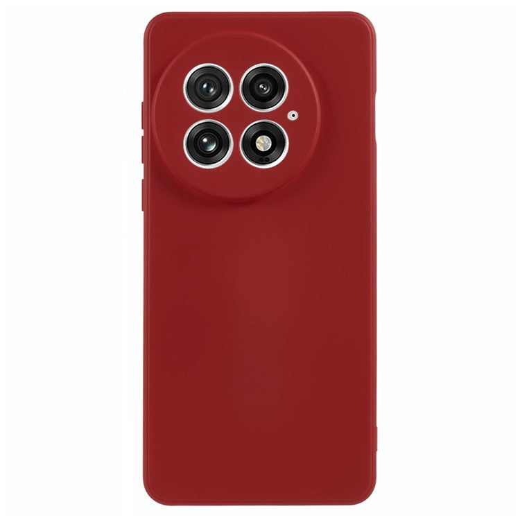 For OnePlus 13 Case TPU Back Soft Anti-Scratch Fiber Lining Phone Cover - Red