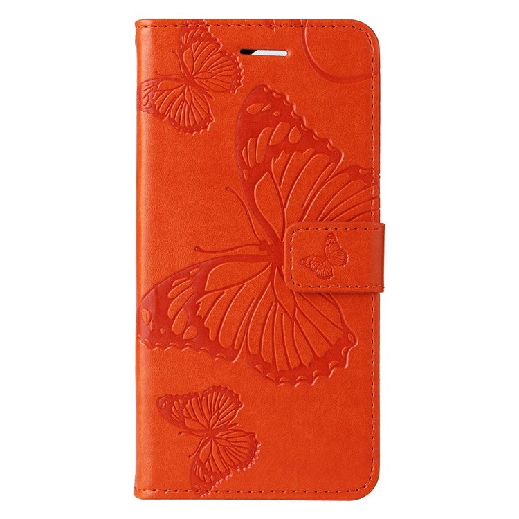 For Google Pixel 9a Case Butterfly Leather Phone Cover  - Orange