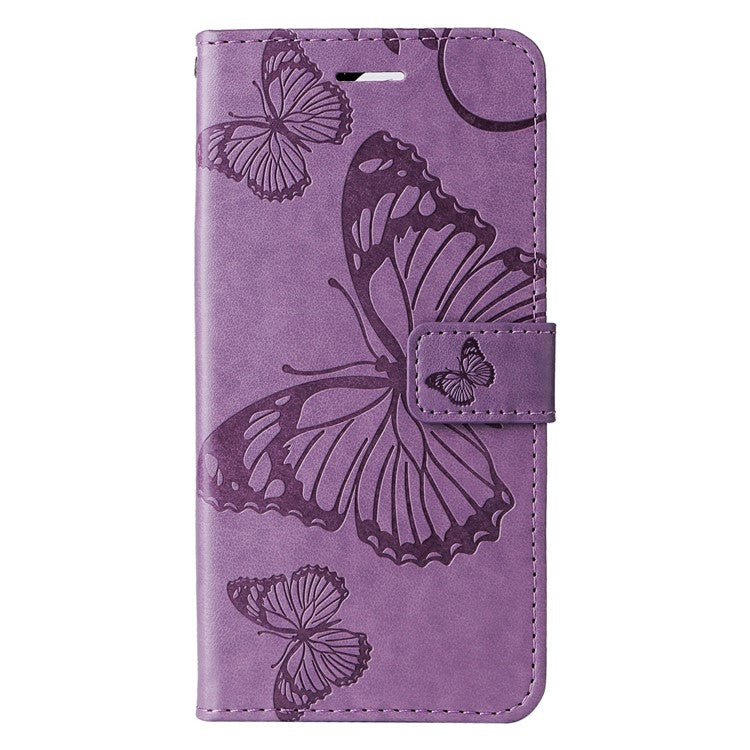 For Google Pixel 9a Case Butterfly Leather Phone Cover  - Light Purple