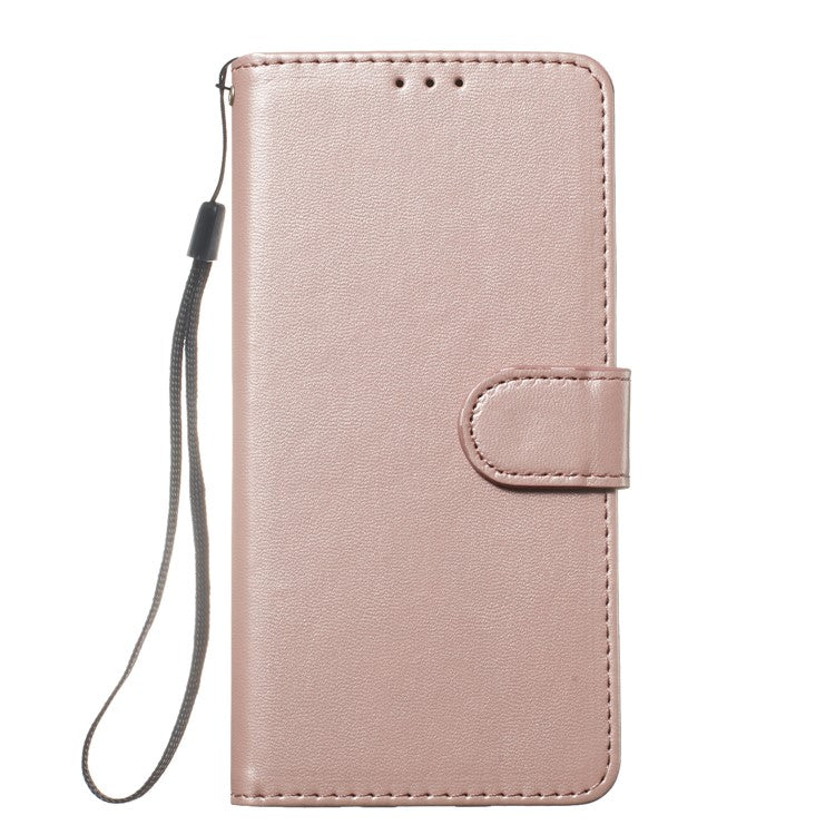 For Google Pixel 9a Case with Card Holder PU Leather Flip Wallet Phone Cover - Rose Gold