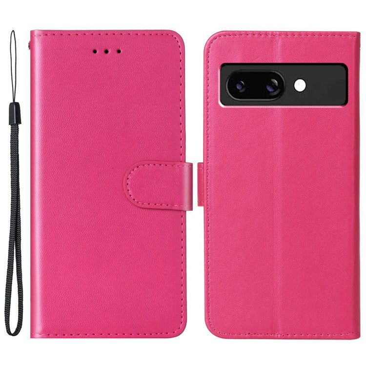 For Google Pixel 9a Case with Card Holder PU Leather Flip Wallet Phone Cover - Rose