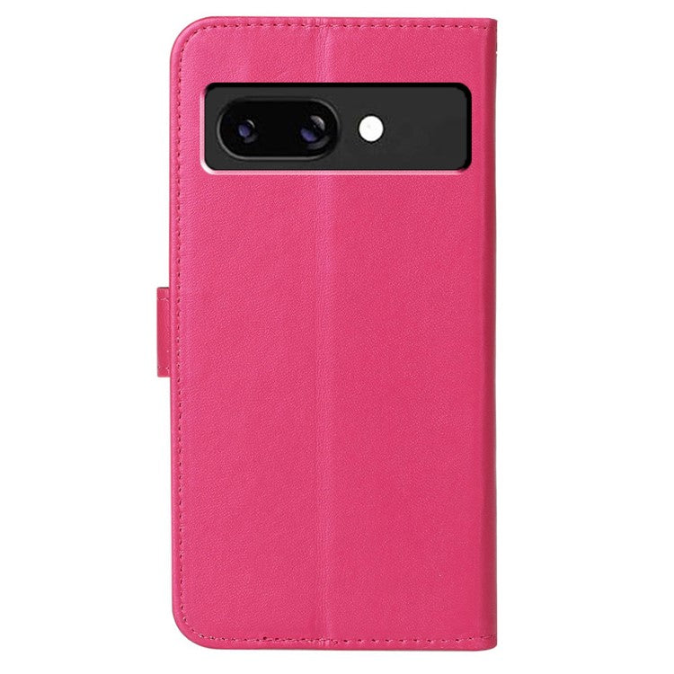 For Google Pixel 9a Case with Card Holder PU Leather Flip Wallet Phone Cover - Rose