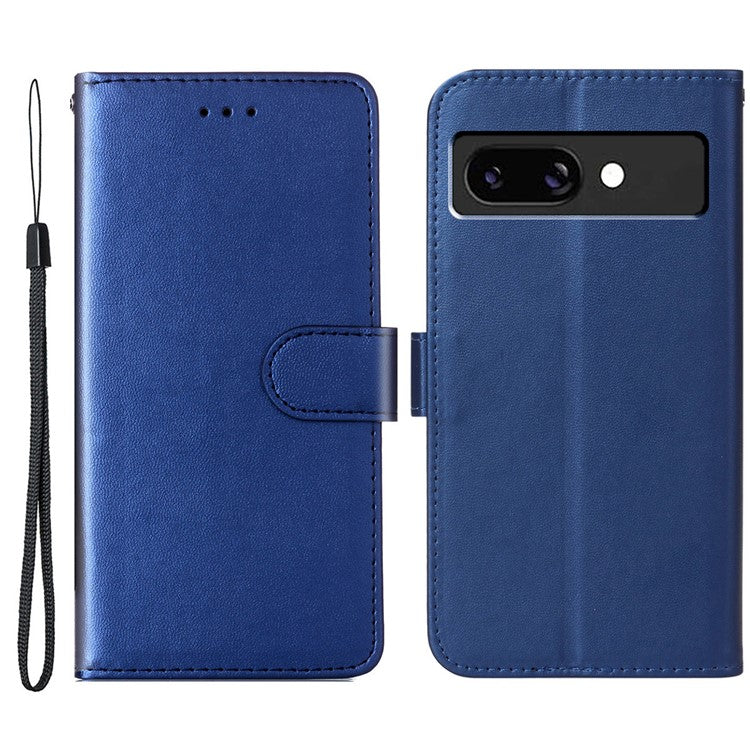 For Google Pixel 9a Case with Card Holder PU Leather Flip Wallet Phone Cover - Blue